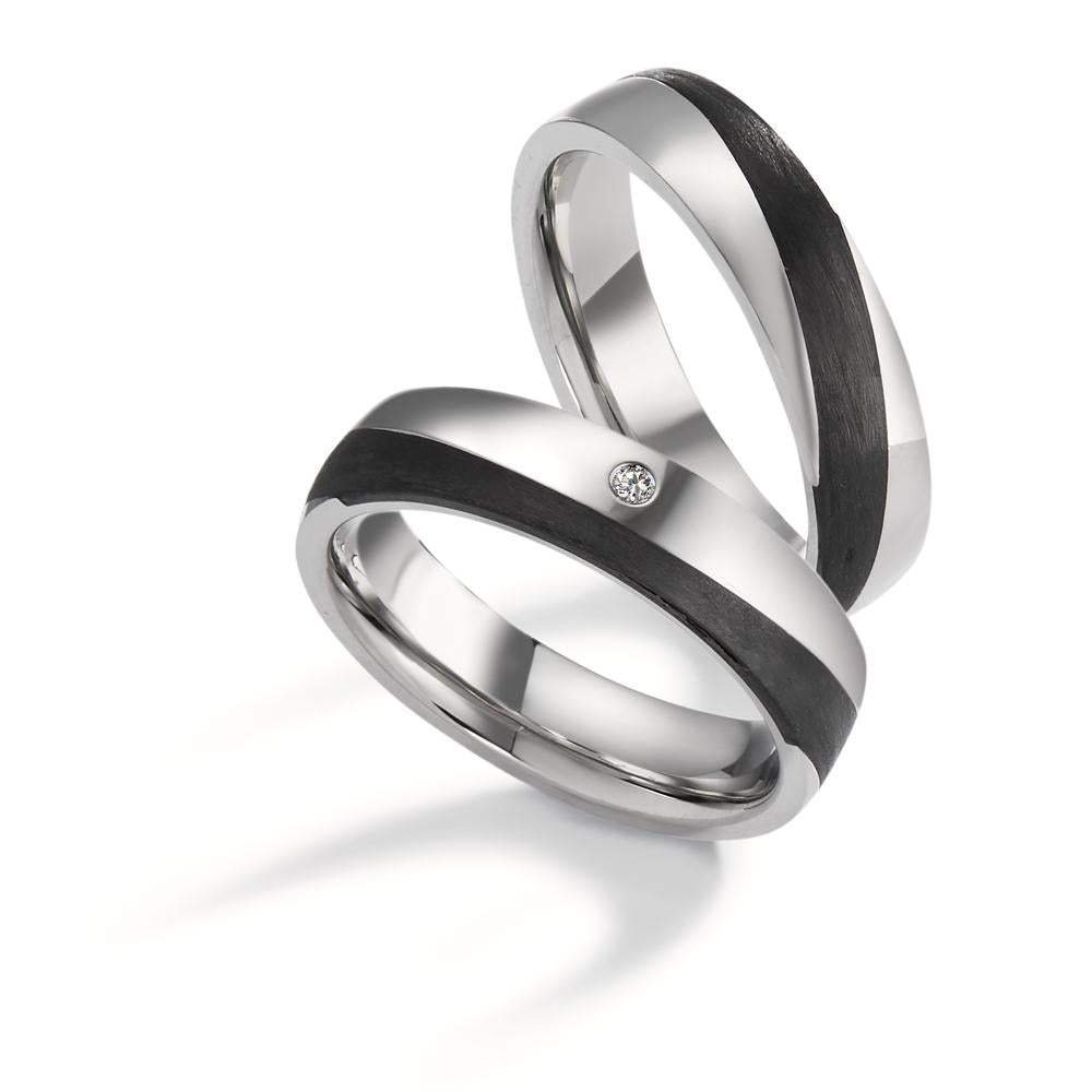 Partnerring Edelstahl, Carbon