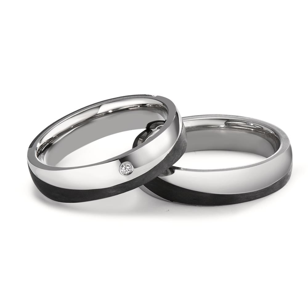 Partnerring Edelstahl, Carbon