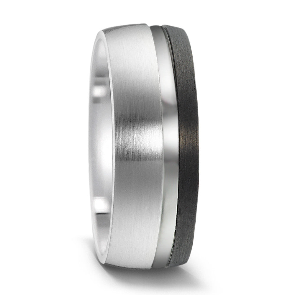 Partnerring Edelstahl, Carbon