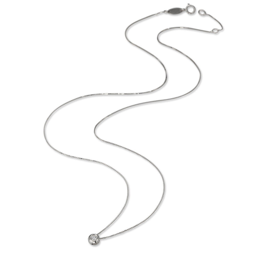 Collier Or blanc 18K Zircone 40-42 cm Ø4.5 mm