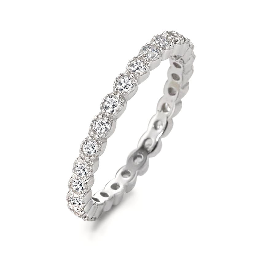 Bague d'éternité Argent Zircone Rhodié