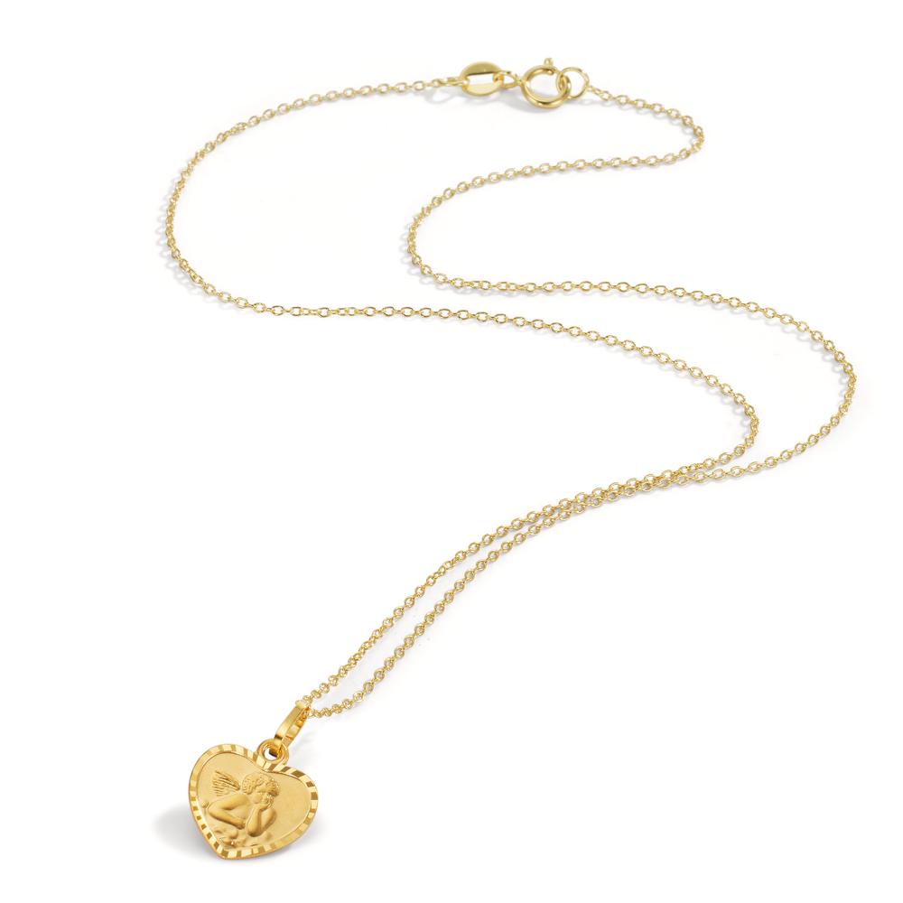 Necklace with pendant 9k Yellow Gold Guardian Angel 36 cm