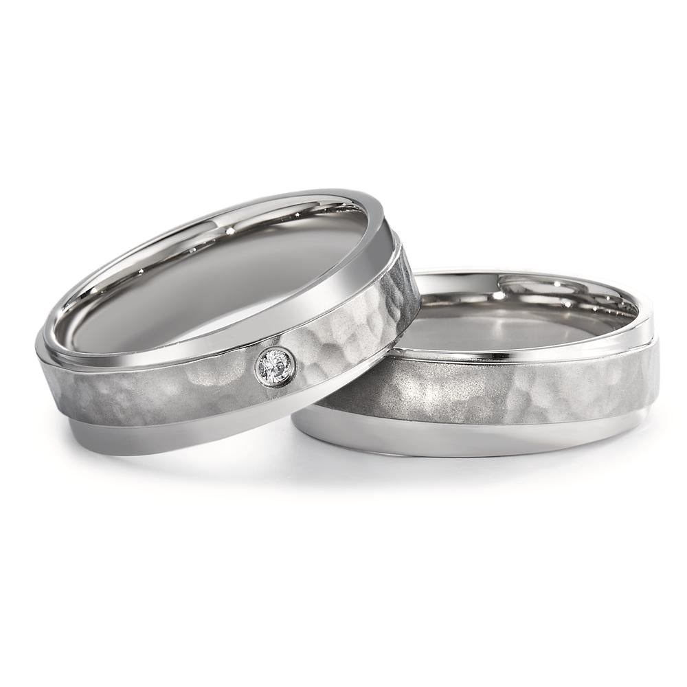 Partnerring Edelstahl Zirkonia