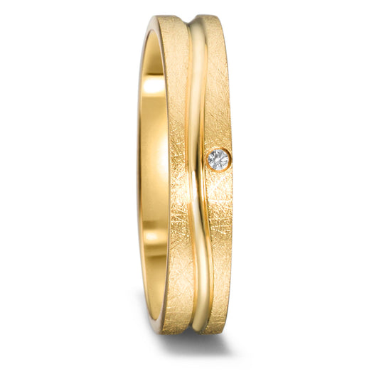 Partnerring 750/18 K Gelbgold Diamant 0.01 ct, w-si