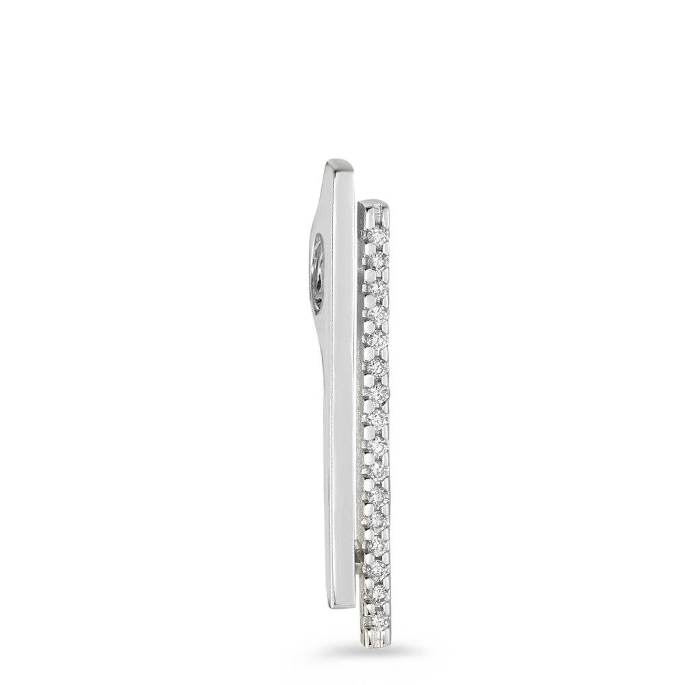 Ciondolo Oro bianco 750/18 carati Diamante bianco, 0.08 ct, 16 pietra, [Brillant], w-si