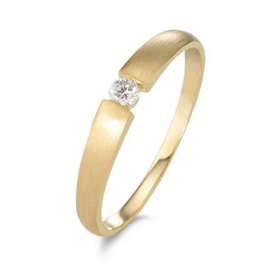 Anello solitario Oro giallo 750/18 carati Diamante 0.06 ct, w-si