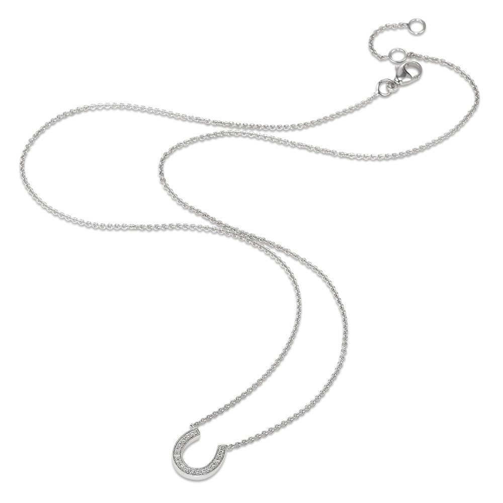 Collana Oro bianco 375/9K Zirconia 17 pietra 40-42 cm