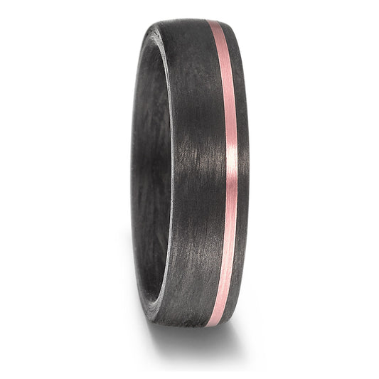 Anello del partner Oro rosa 585/14 kt, Carbonio