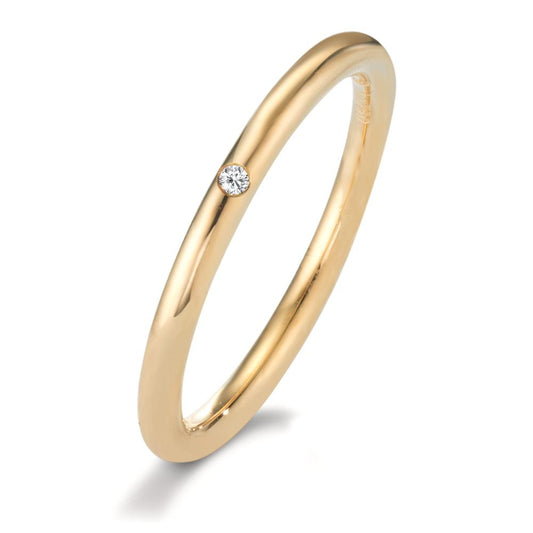 Beisteckring 750/18 K Gelbgold Diamant 0.01 ct, w-si