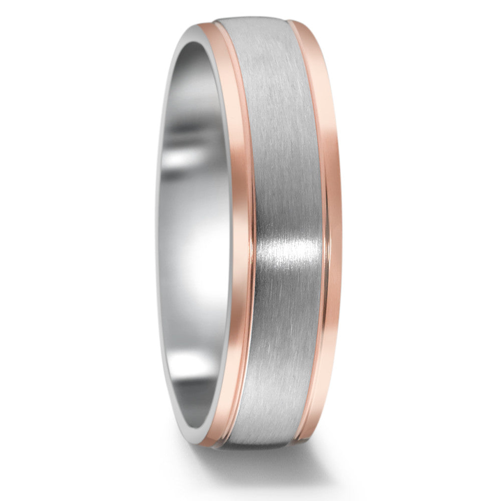 Anello del partner Acciaio inossidabile rosa rivestimento IP