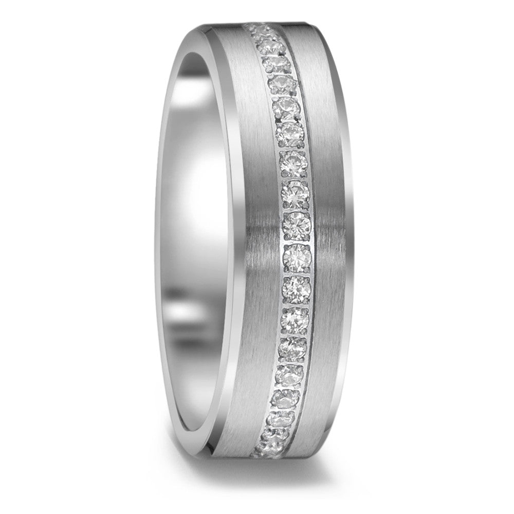 Memory Ring Edelstahl Zirkonia