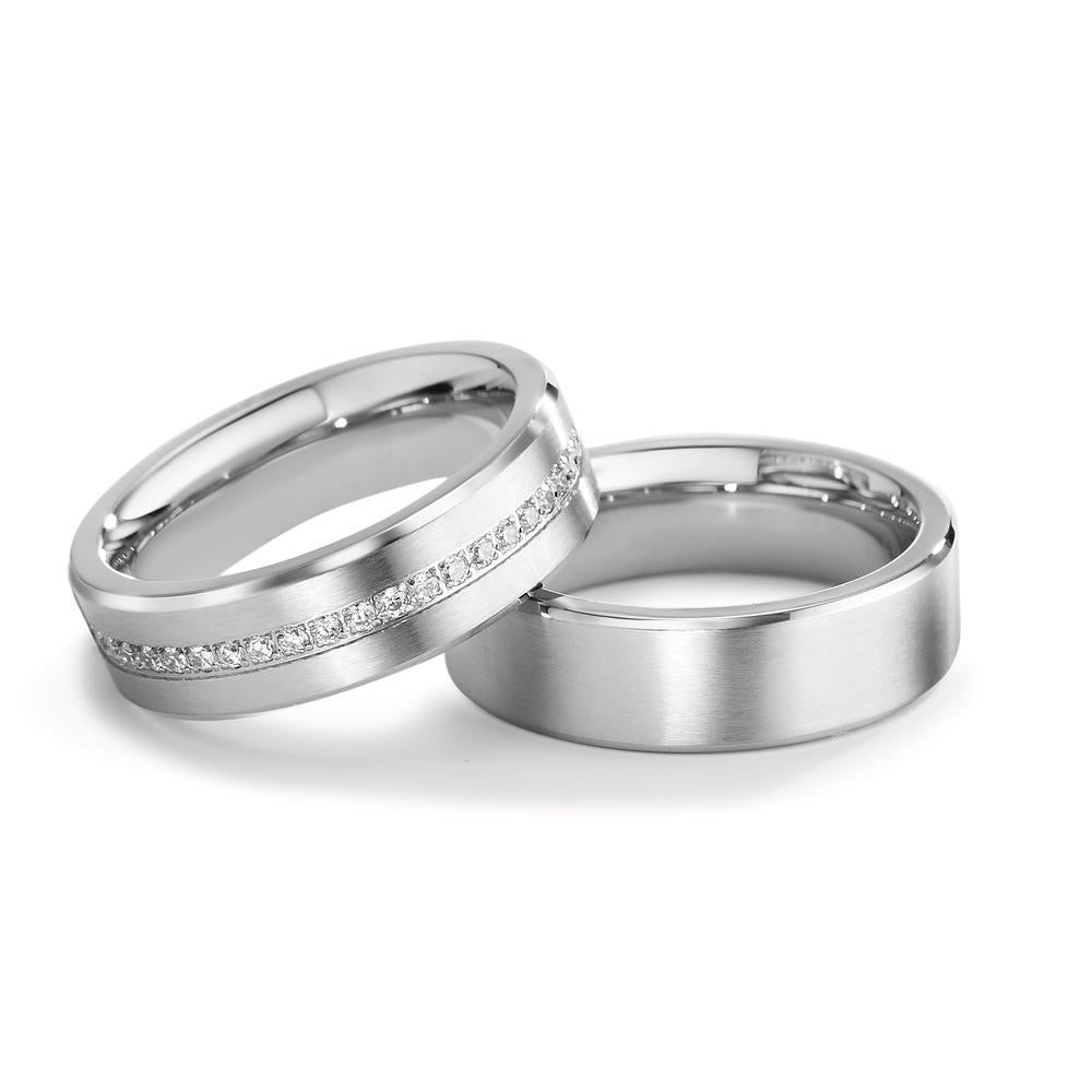 Memory Ring Edelstahl Zirkonia