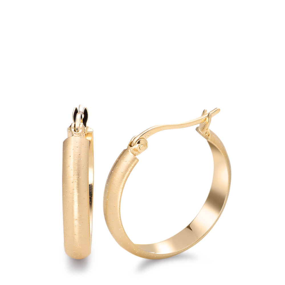 Hoop earrings Silver Yellow Gold plated