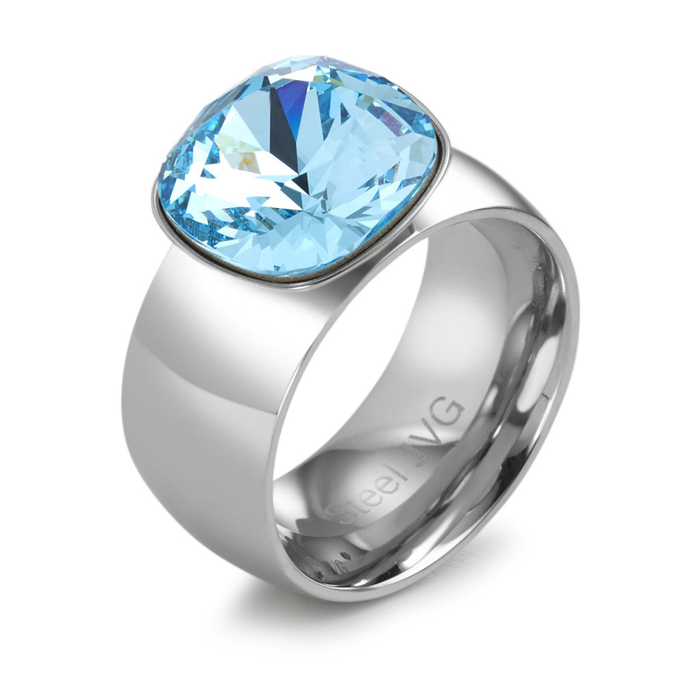 Ring Stainless steel Zirconia Aqua Ø13 mm