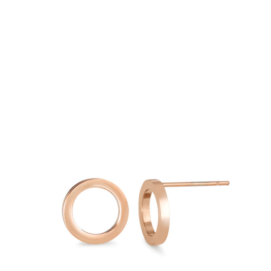 Clous d'oreilles Acier inoxydable rosé PVD Ø10 mm