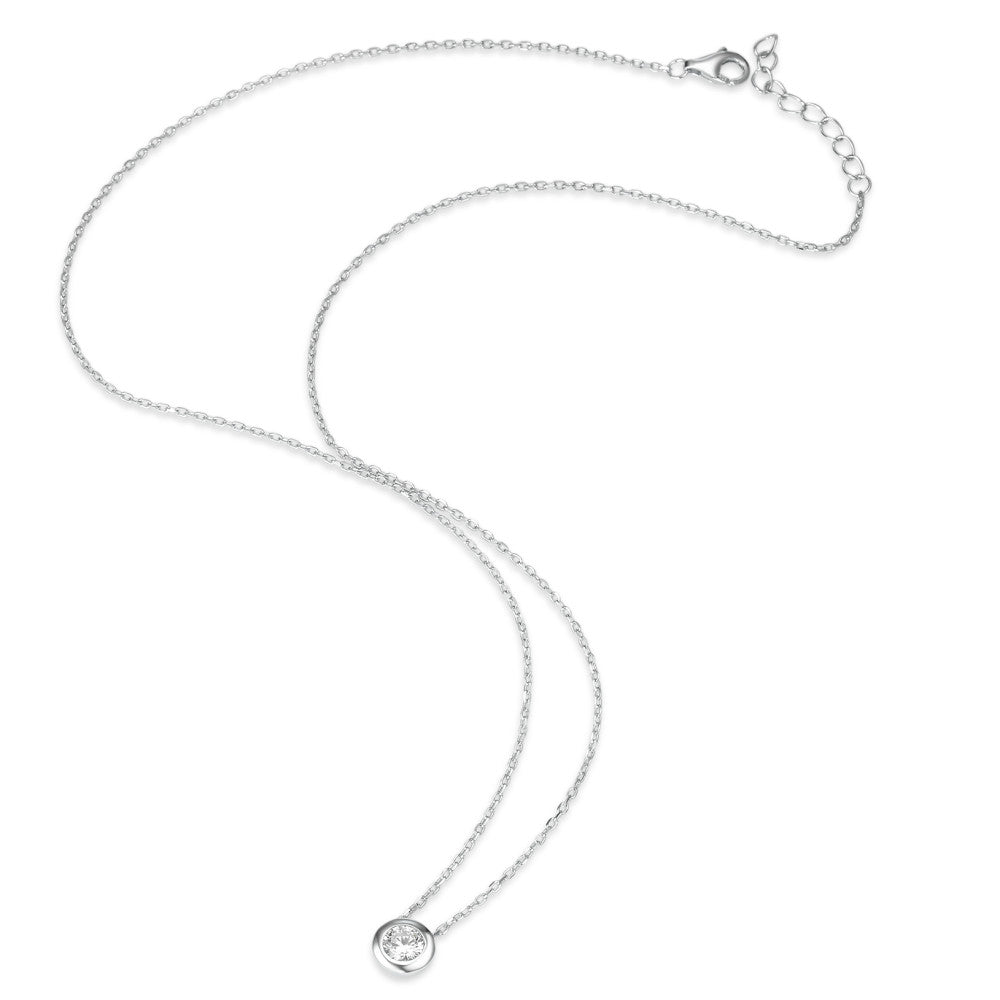 Collana Argento Zirconia rodiato 39-42 cm Ø8 mm