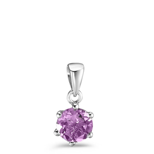 Anhänger Silber Amethyst rhodiniert Ø6.5 mm