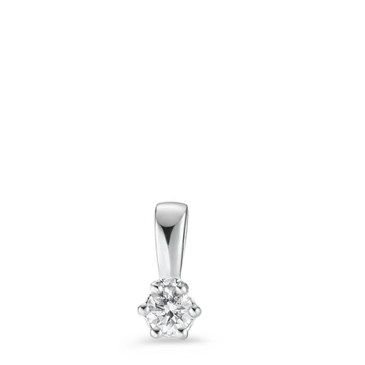 Pendentif Or blanc 18K Diamant blanc, 0.10 ct, brillant, w-si Ø4 mm