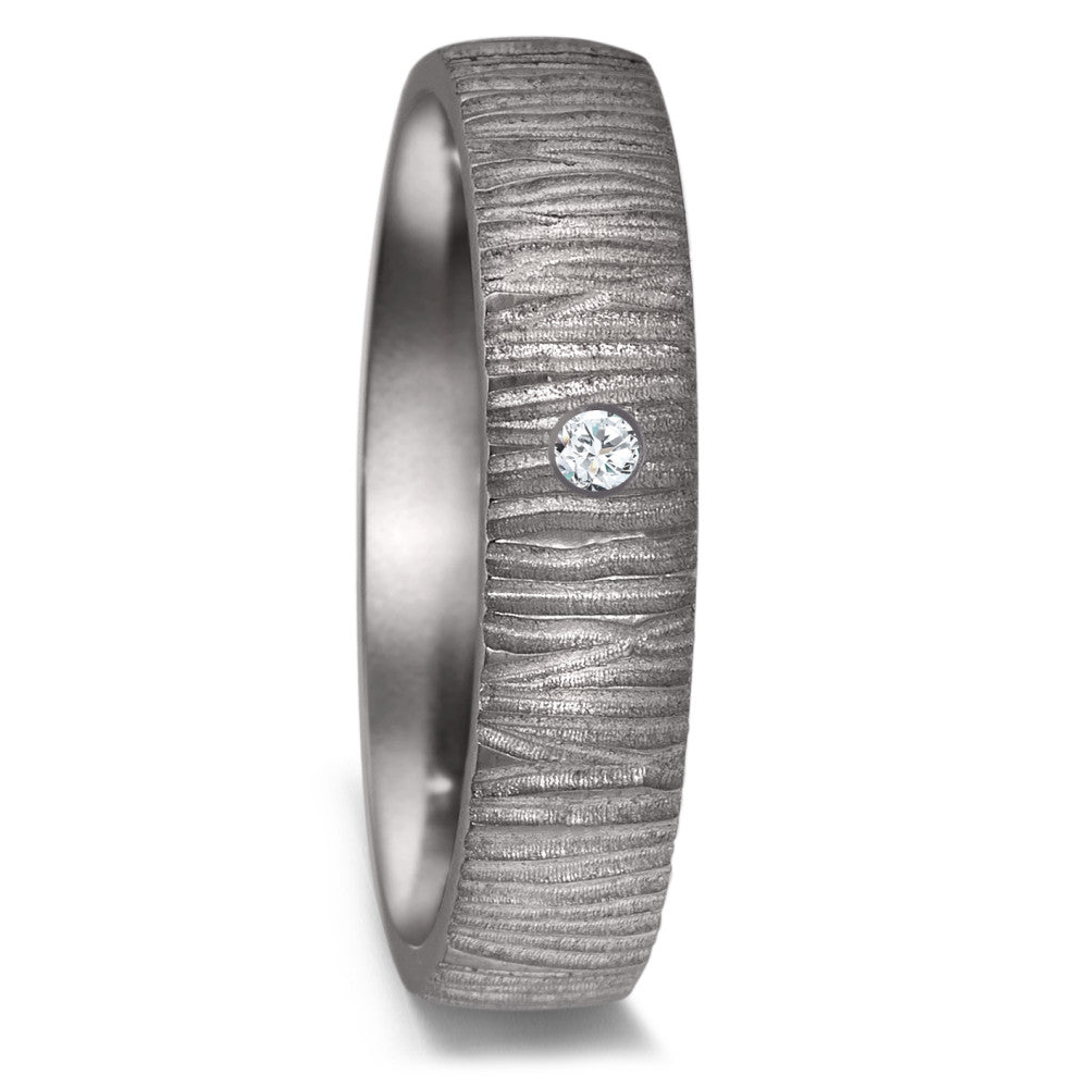 Partnerring 999 Tantal Diamant 0.03 ct, w-si