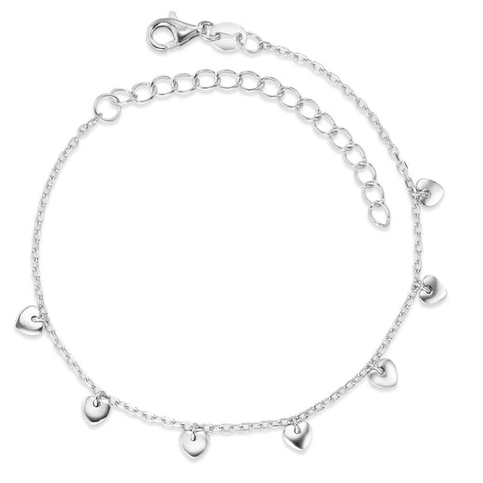 Armband Silber rhodiniert Herz verstellbar