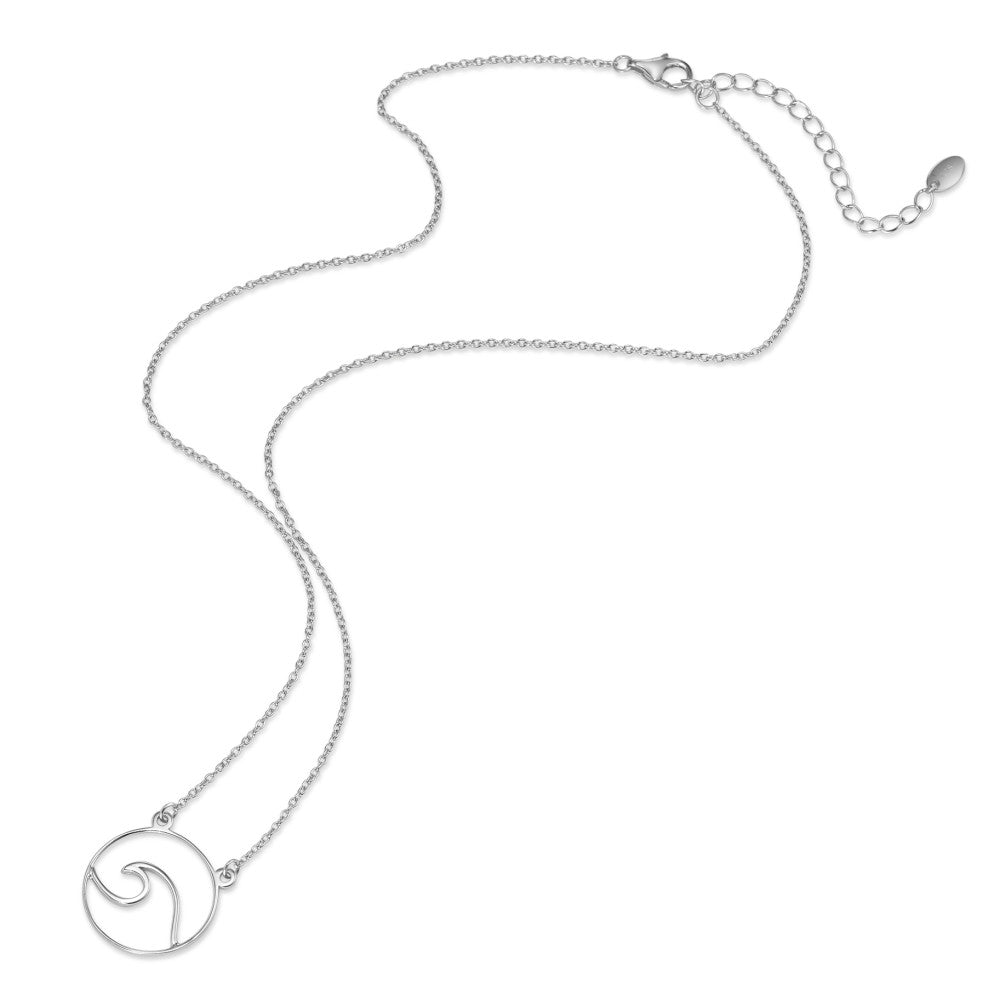 Collana Argento rodiato Onda 40-45 cm Ø18 mm