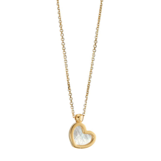 Collar 750/oro amarillo de 18 quilates Madre perla Corazón 42 cm