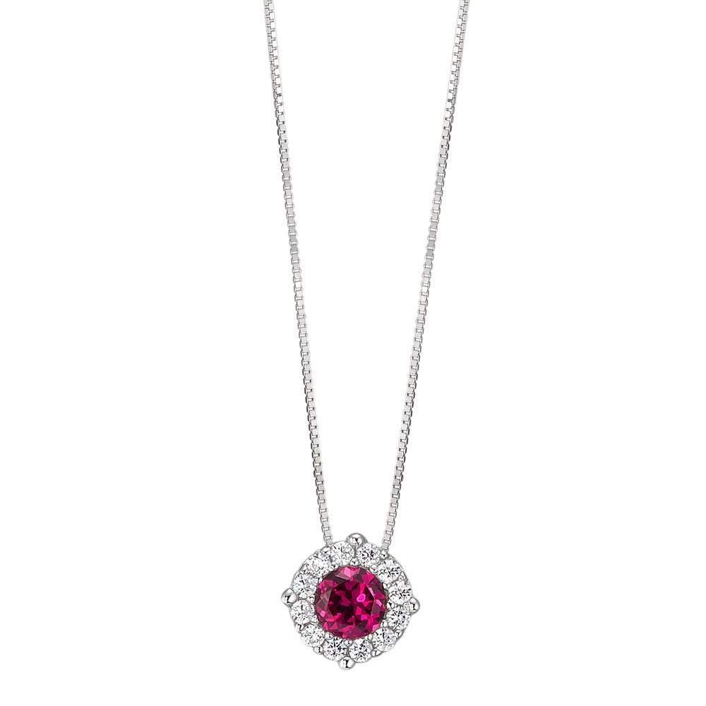 Necklace 18k White Gold Zirconia 42 cm