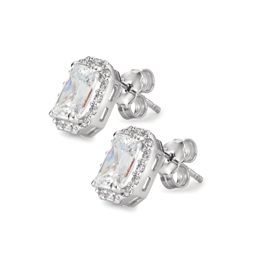 Stud earrings 18k White Gold Zirconia