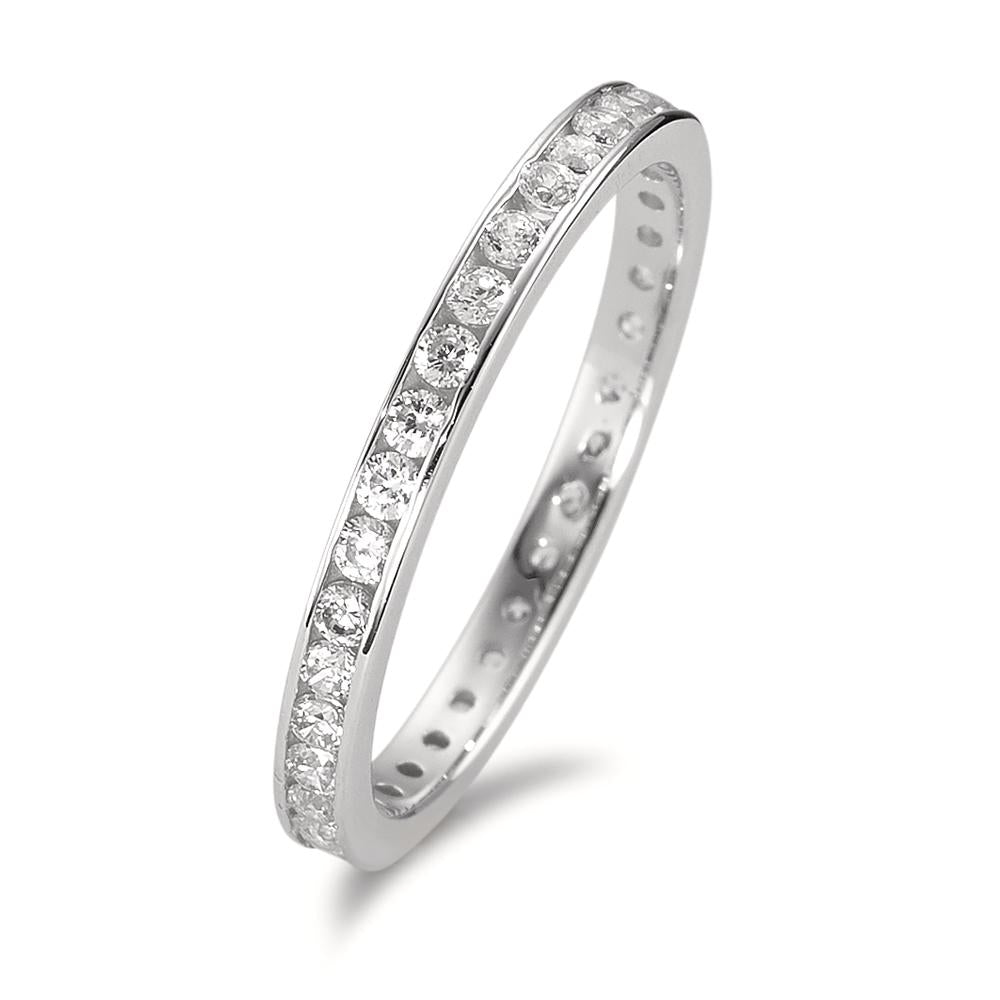 Memory Ring 750/18 K Weissgold Zirkonia