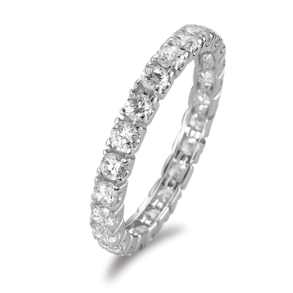 Bague d'éternité Or blanc 18K Zircone