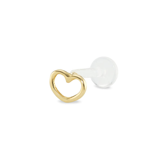 Piercing 750/18 K Gelbgold Herz Ø5 mm