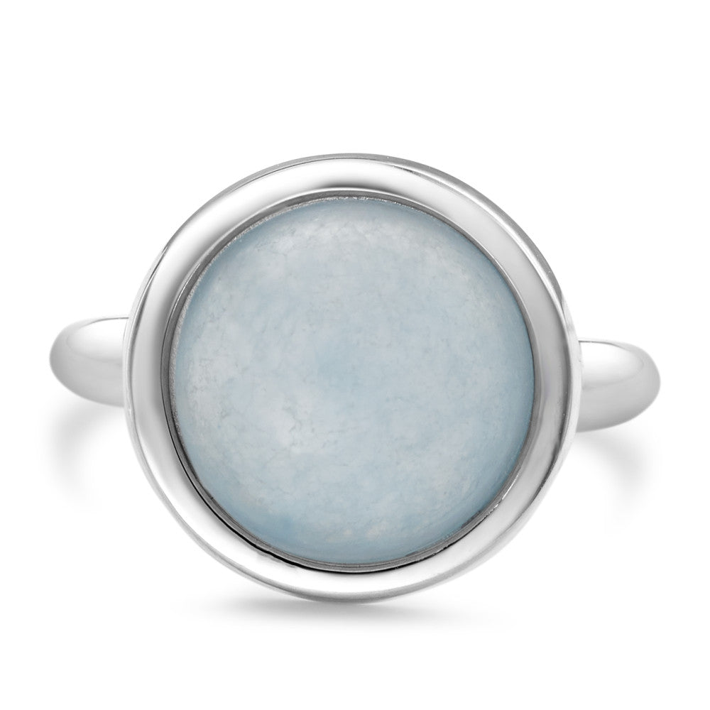 Fingerring 750/18 K Weissgold Chalcedon Ø15 mm