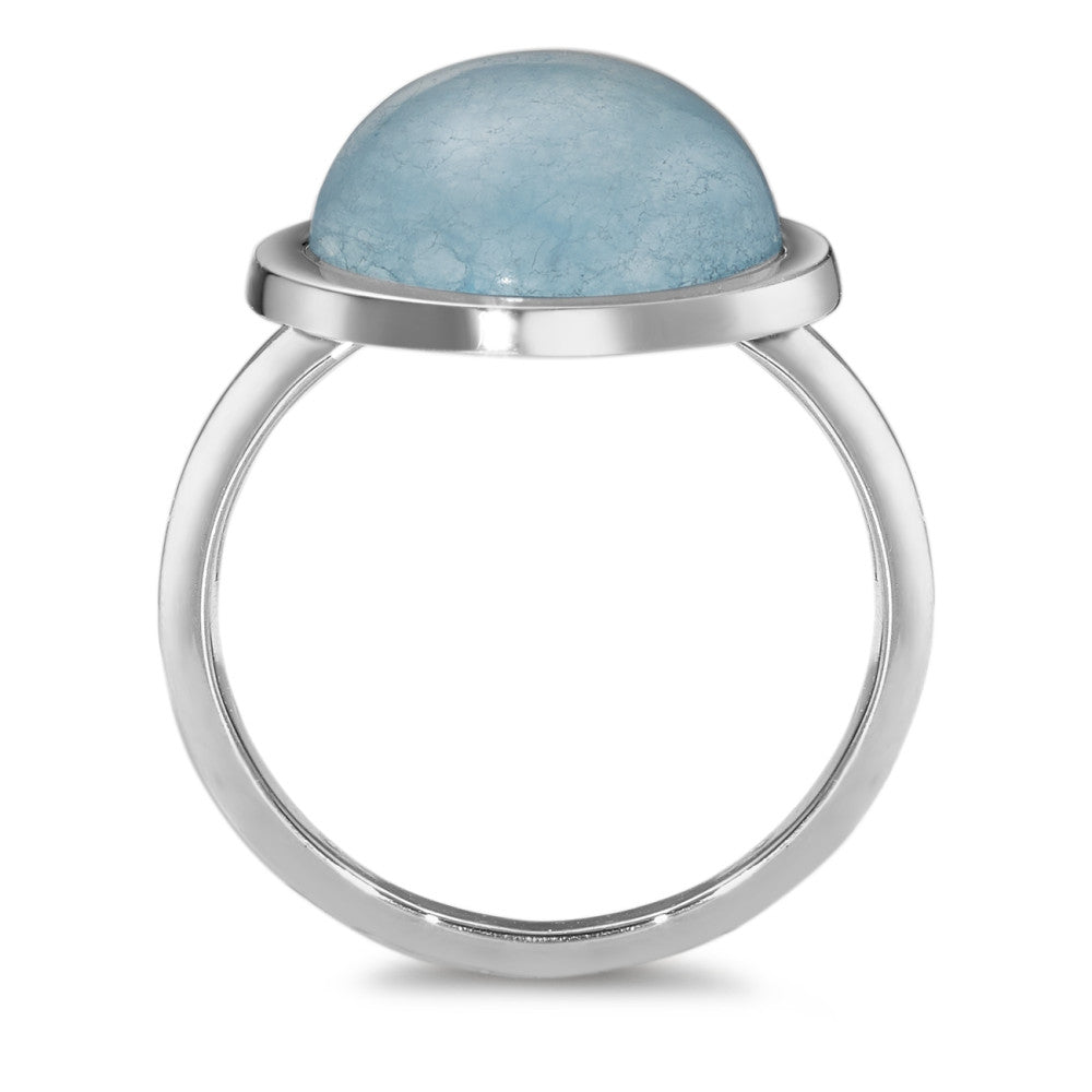 Fingerring 750/18 K Weissgold Chalcedon Ø15 mm