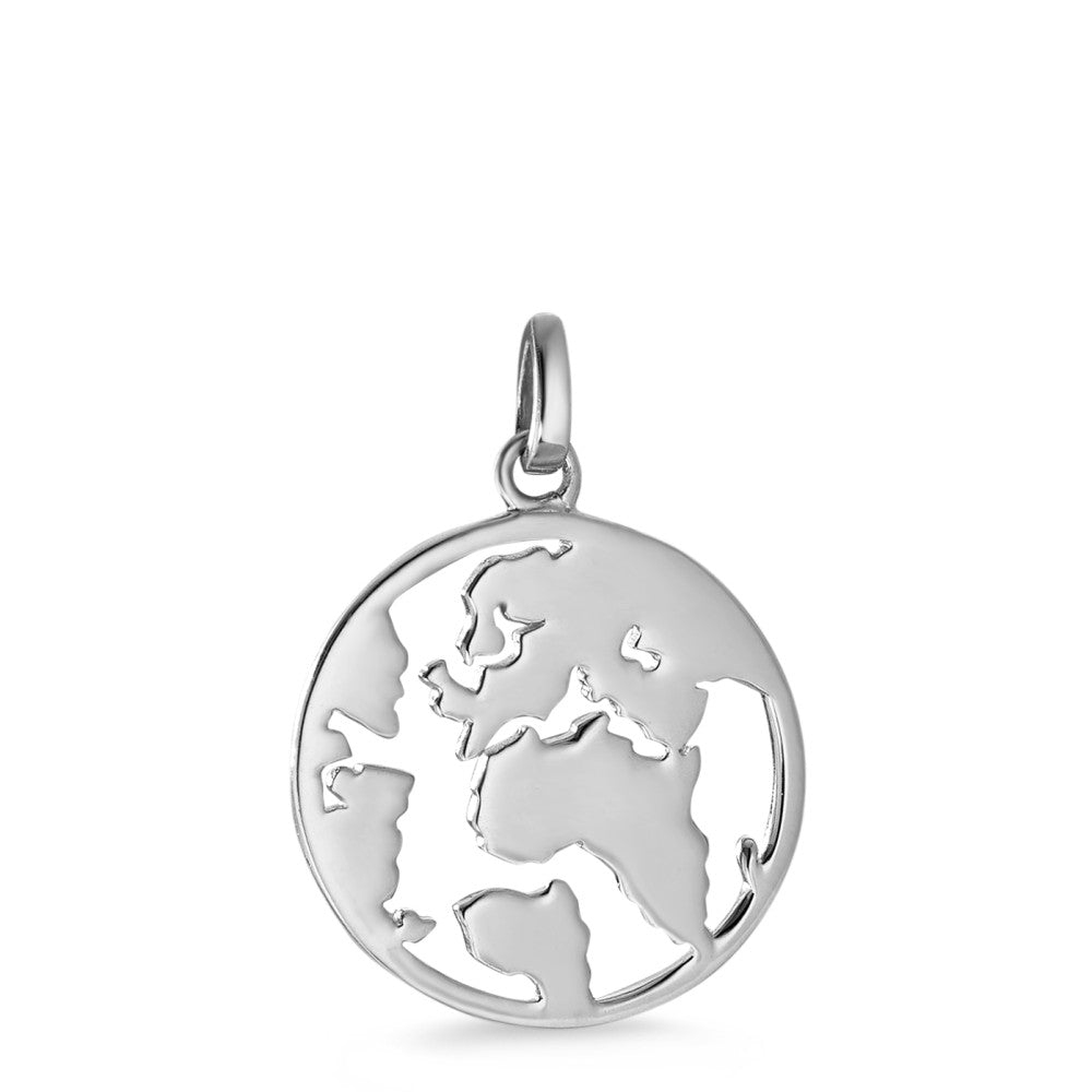 Pendentif Argent Rhodié Globe Ø18 mm