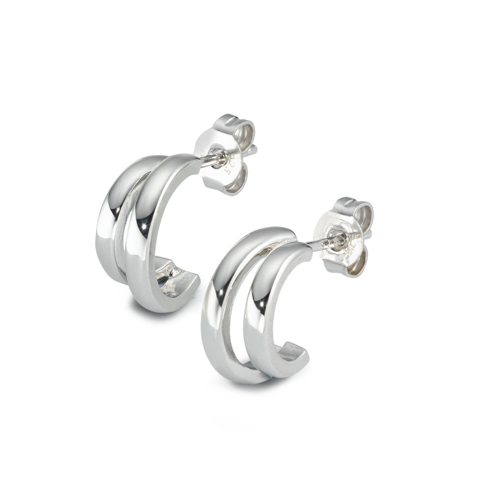 Hoop earrings Silver Rhodium plated