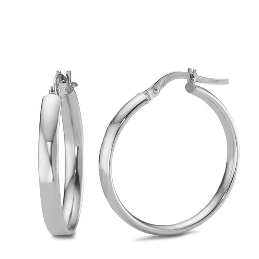 Hoop earrings 14k White Gold