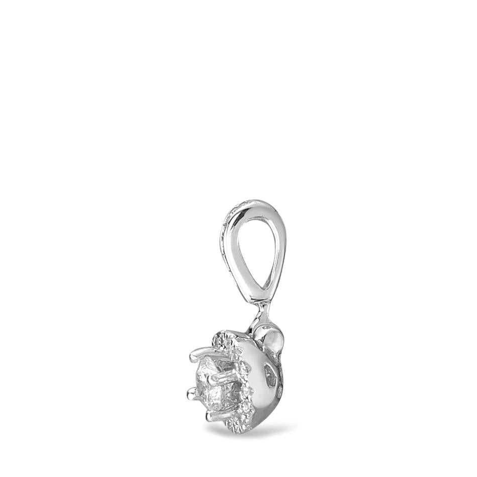 Pendentif Or blanc 18K Diamant 0.16 ct, w-si Ø5.5 mm