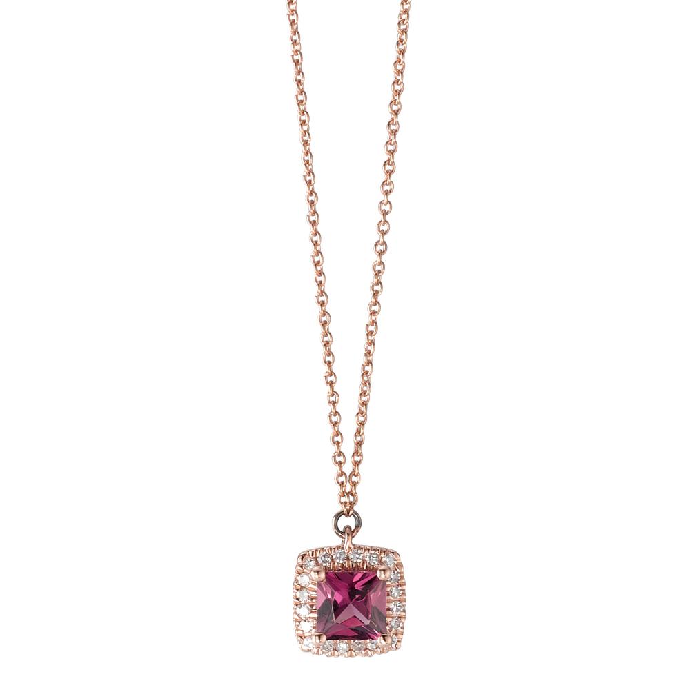 Collier Or rouge 14K Rhodolite 42 cm