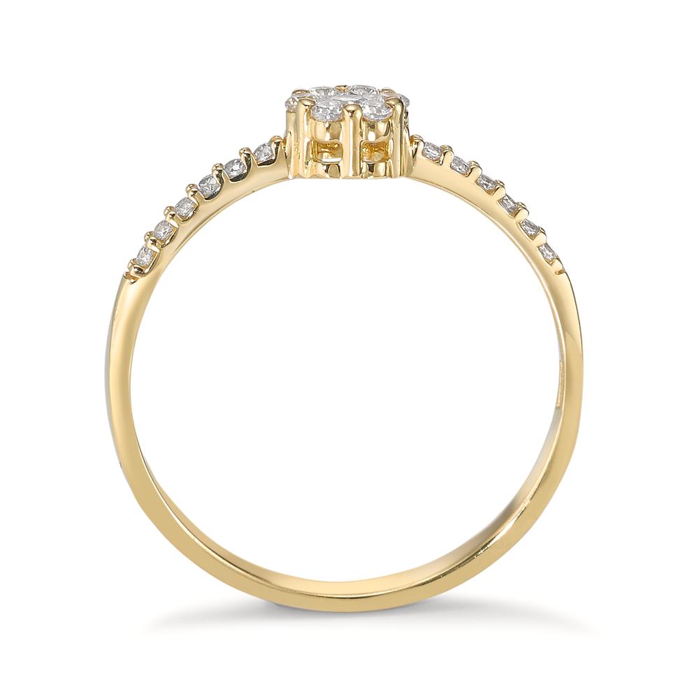 Fingerring 750/18 K Gelbgold Zirkonia