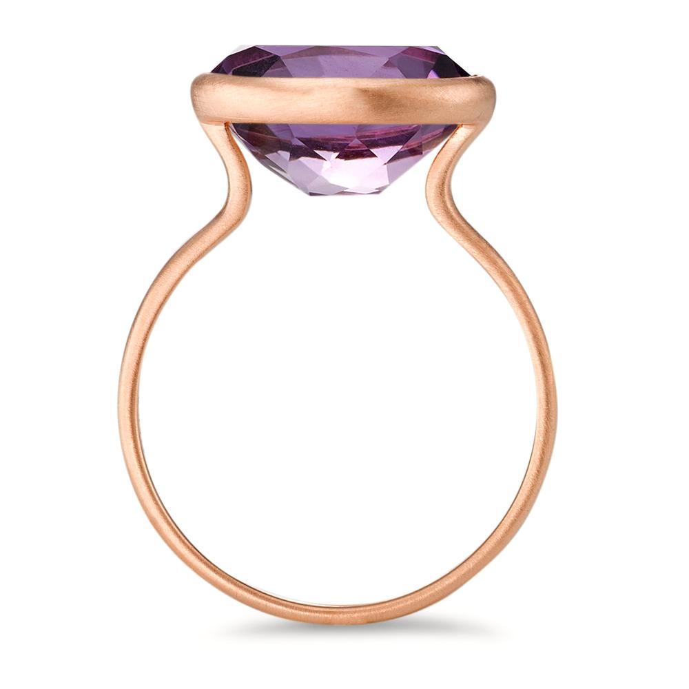 Fingerring Silber Amethyst rosé vergoldet