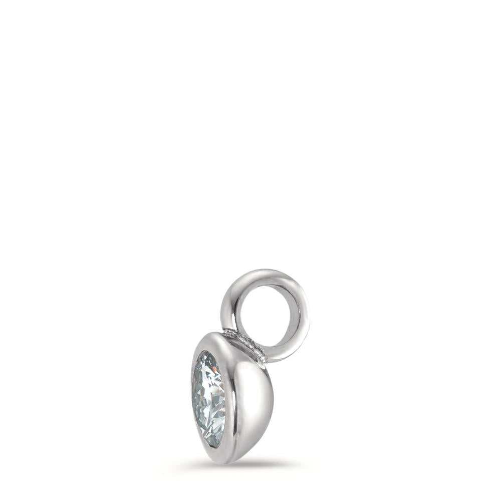 Charm-Anhänger Joy Edelstahl mit Crystal White Zirkonia, Ø7mm