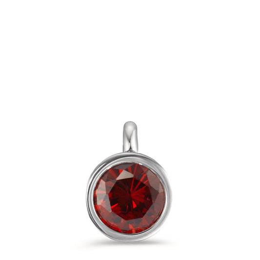 Charm-Anhänger Joy Edelstahl mit Cherry Red Zirkonia, Ø9.5mm