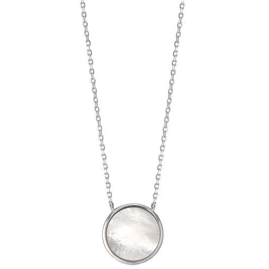 Necklace Silver Rhodium plated Mother of pearl 40-45 cm