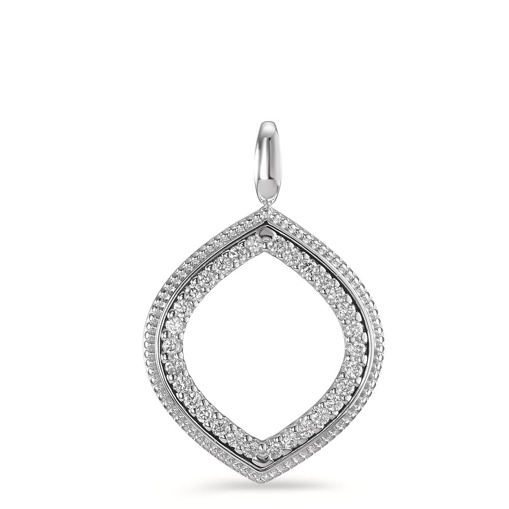 Anhänger 750/18 K Weissgold Diamant 0.18 ct, 30 Steine, Brillantschliff, w-si