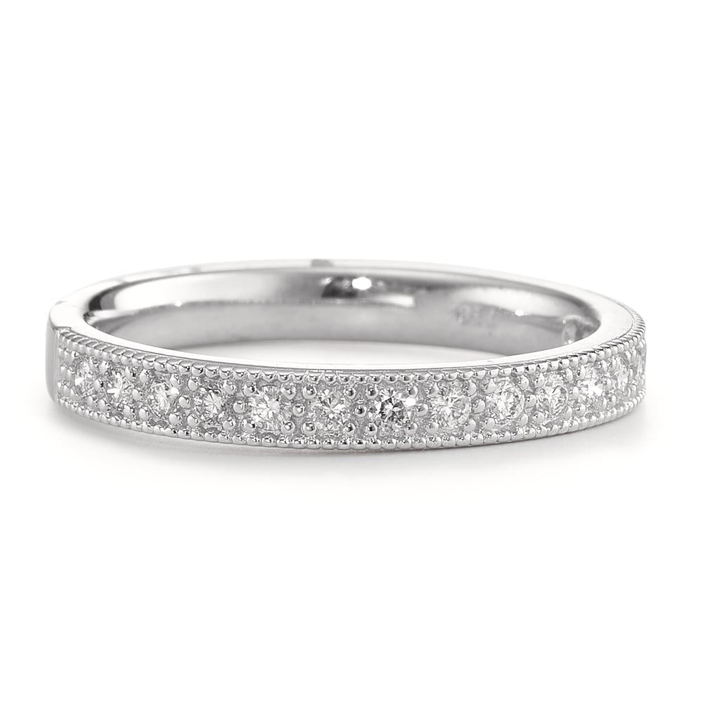 Bague d'éternité Or blanc 18K Diamant 0.20 ct, 16 Pierres, brillant, w-si