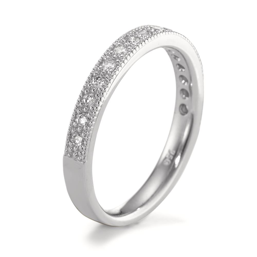 Bague d'éternité Or blanc 18K Diamant 0.20 ct, 16 Pierres, brillant, w-si