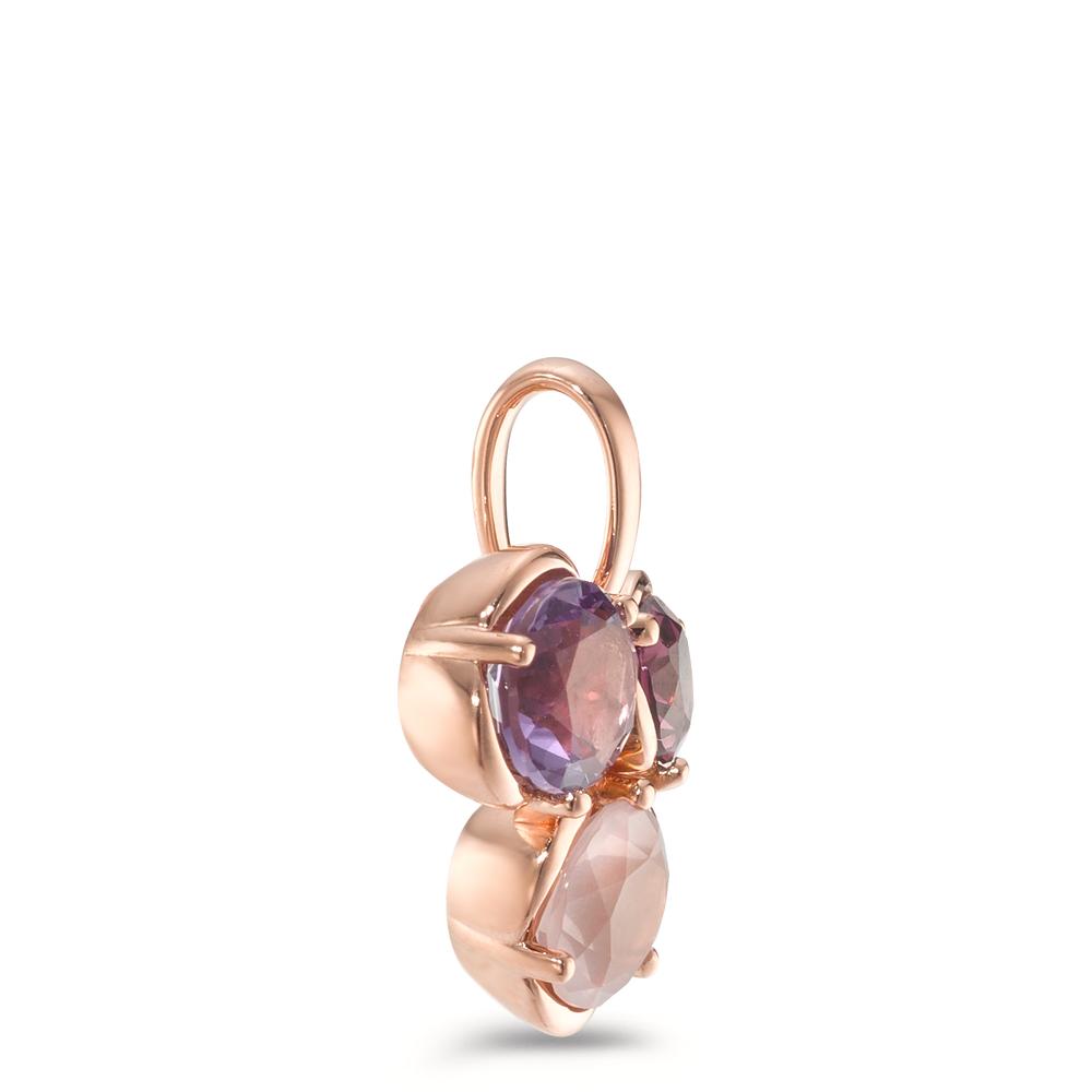 Anhänger 750/18 K Rotgold Amethyst 3 Steine