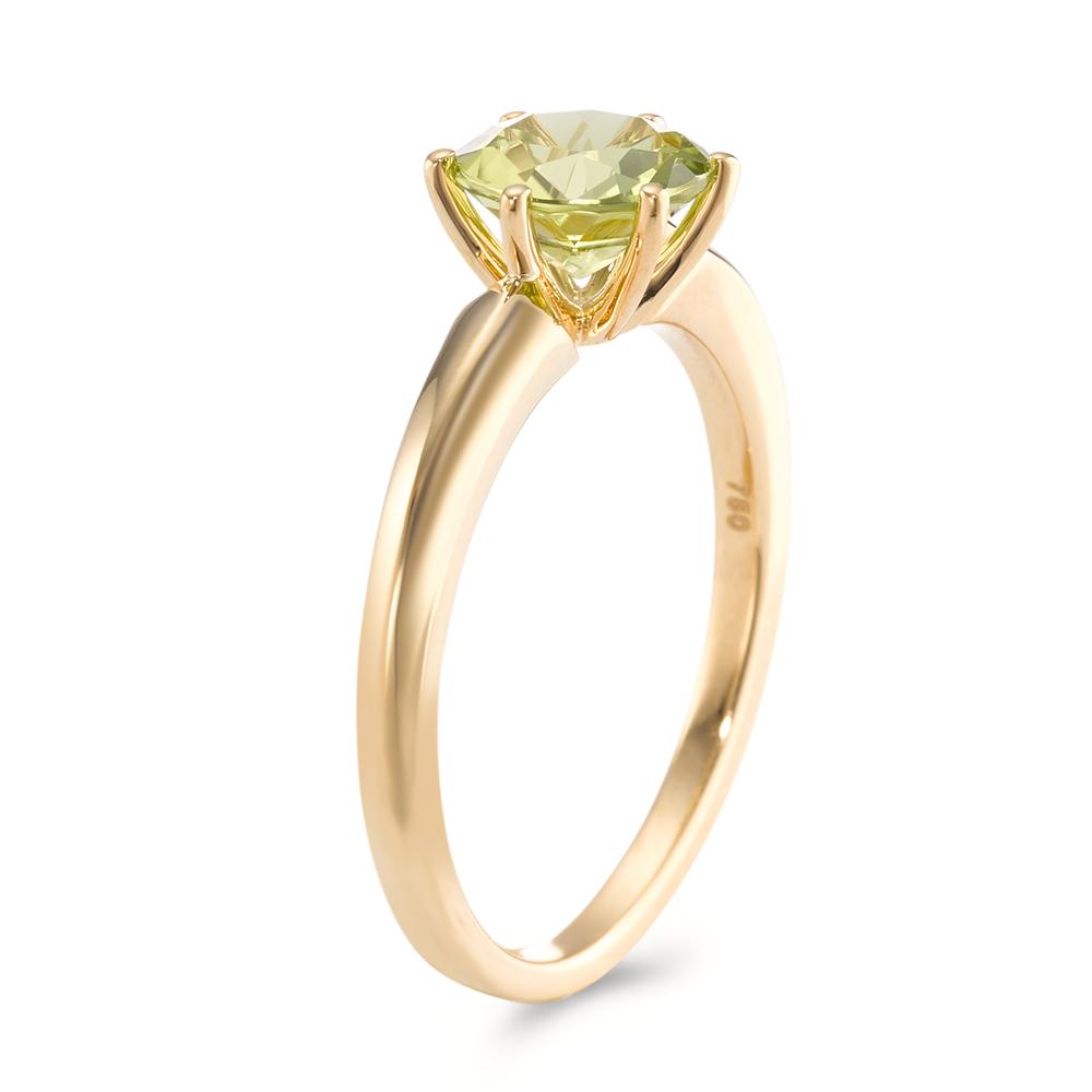 Fingerring 750/18 K Gelbgold Peridot