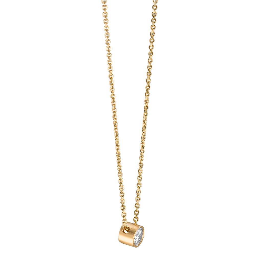 Collana Oro giallo 750/18 carati Diamante 0.06 ct, w-si 40-42 cm