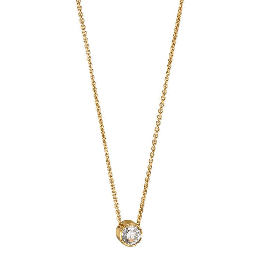 Collana Oro giallo 750/18 carati Diamante 0.10 ct, w-si 40-42 cm